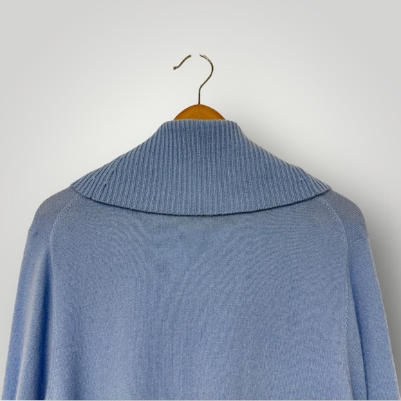 TALBOTS Cashmere Sweater Cowl Neck Sz 2X Blue - Picture 15 of 15